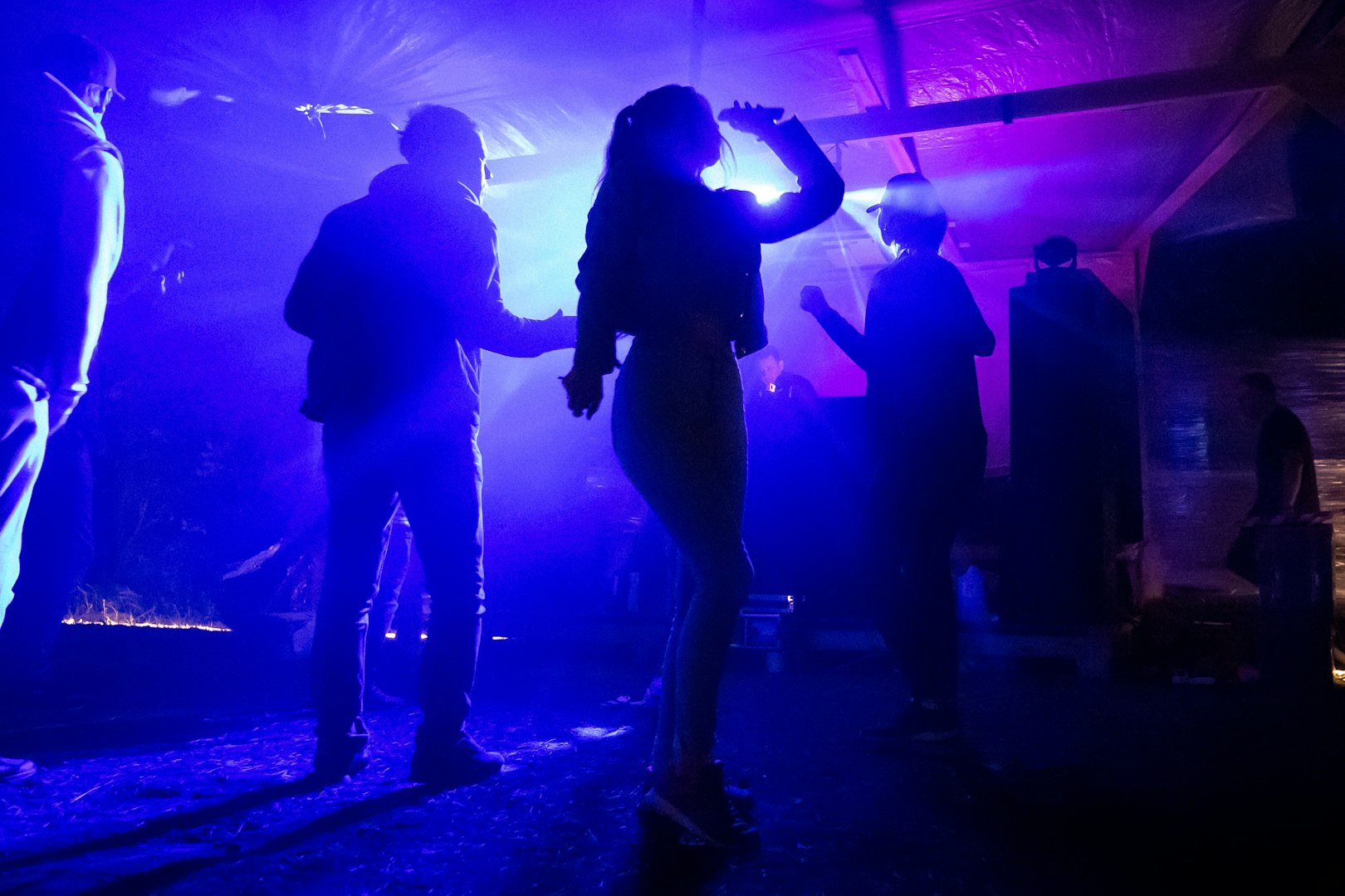 Glada gäster dansar och skålar på privatfest med DJ – livemusik för födelsedag eller hemmafest